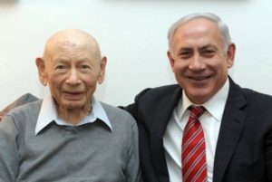 Benjamin Netanyahu with his Father