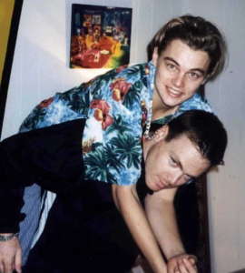 Leonardo DiCaprio with his brother Adam Farrar