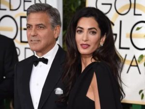 Amal Clooney with George Clooney
