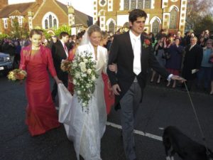 Alastair Cook with his Wife