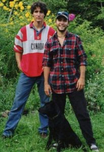 Justin Trudeau with his brother Michel Trudeau