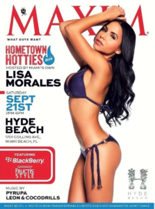 Lisa Morales on the cover of Maxim