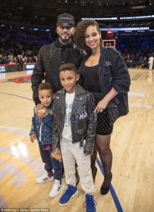 Alicia Keys with her Family