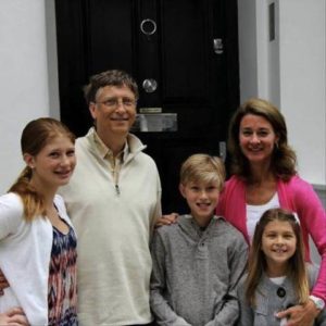 Bill Gates with his Wife & Kids