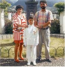 Cristiano Ronaldo with her Parents