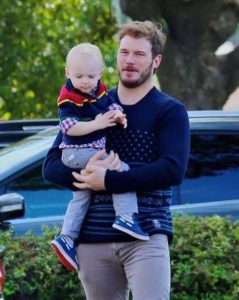 Chris Pratt with his Son
