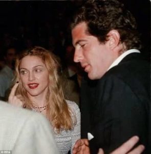 Madonna with John F Kennedy Jr.