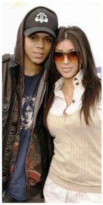 Kim Kardashian with Evan Ross