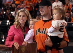 Buster Posey with his Wife & Kid
