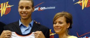 Stephen Curry with his Mother