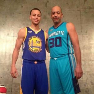 Stephen Curry with his Father