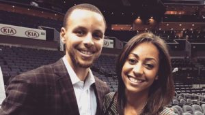 Stephen Curry with his Sister
