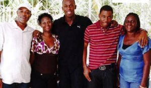 Usain Bolt with his Parents and Siblings