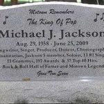 Granite Headstone At The Burial Site Of Michael Jackson