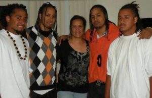 Jimmy Uso with his Mother and Brothers