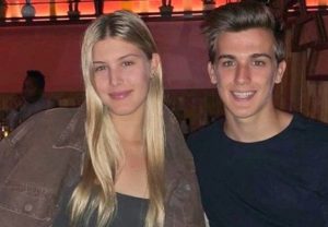 Eugenie Bouchard with her brother