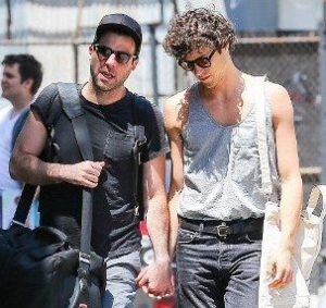 Miles McMillan with Zachary Quinto