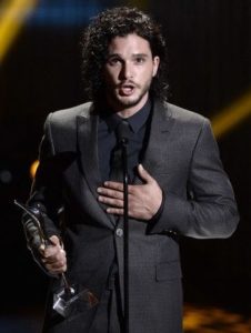 Kit Harington with Actor of the Year award