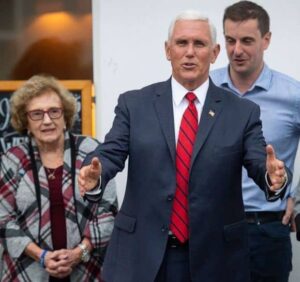 Mike Pence with his Mother