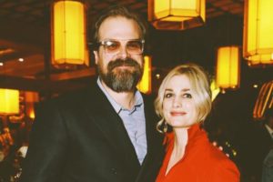 David Harbour with his girlfriend