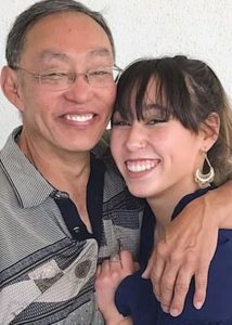 Katelyn Ohashi with her father