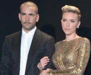 Scarlett Johansson with her husband Romain