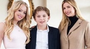 Barron Trump with his sister