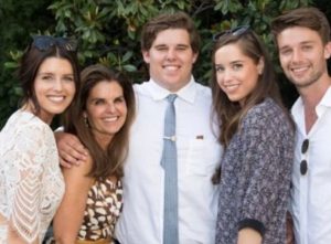 Christina Schwarzenegger with her mother, brothers & sister