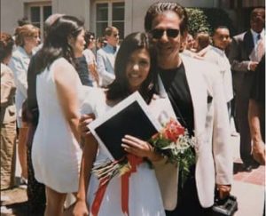 Kourtney Kardashian with her father