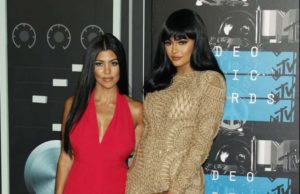 Kourtney Kardashian with her sisters Kylie