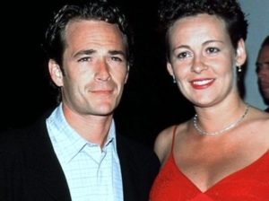 Rachel Sharp with her ex-husband