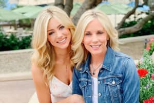 Abby Hornacek with her mother