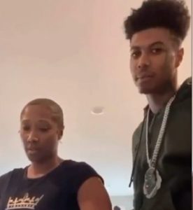 Blueface with his mother