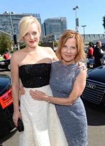 Elisabeth Moss with her mother