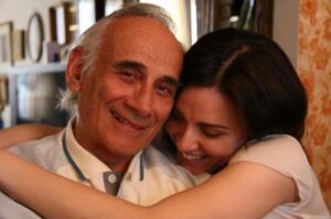 Cara Buono with her father