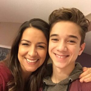 Daniel Seavey with his mother