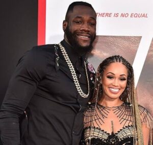 Deontay Wilder with his girlfriend
