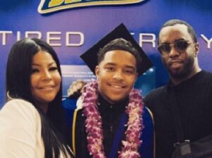 Justin Dior Combs with his parents