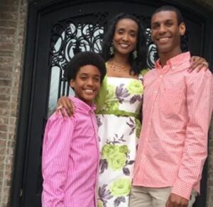 Mechelle McNair with his sons