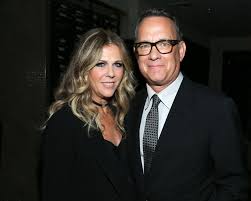 Tom Hanks with his wife