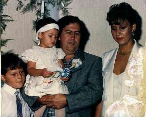 Manuela Escobar with her family