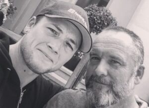 Taron Egerton with his father