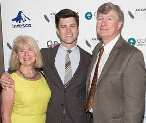 Colin Jost with his parents