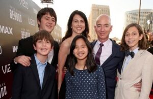 MacKenzie Bezos with her ex-husband & kids