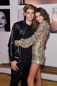 Kaia Gerber with her brother