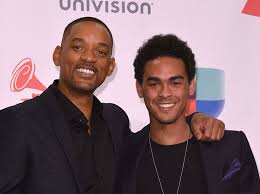 Trey Smith with his father