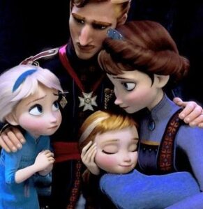 Anna (Frozen) with her family
