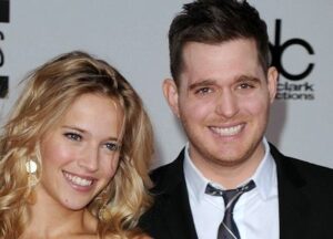 Michael Buble with his wife Luisana