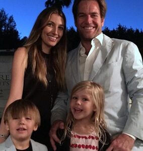 Michael Weatherly with his wife & kids