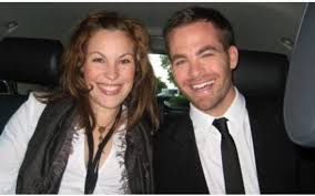 Chris Pine with his sister